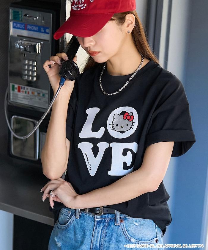 "HELLO KITTY/《Hello Kitty》" LOVE Logo T恤