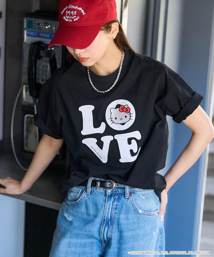 "HELLO KITTY/《Hello Kitty》" LOVE Logo T恤