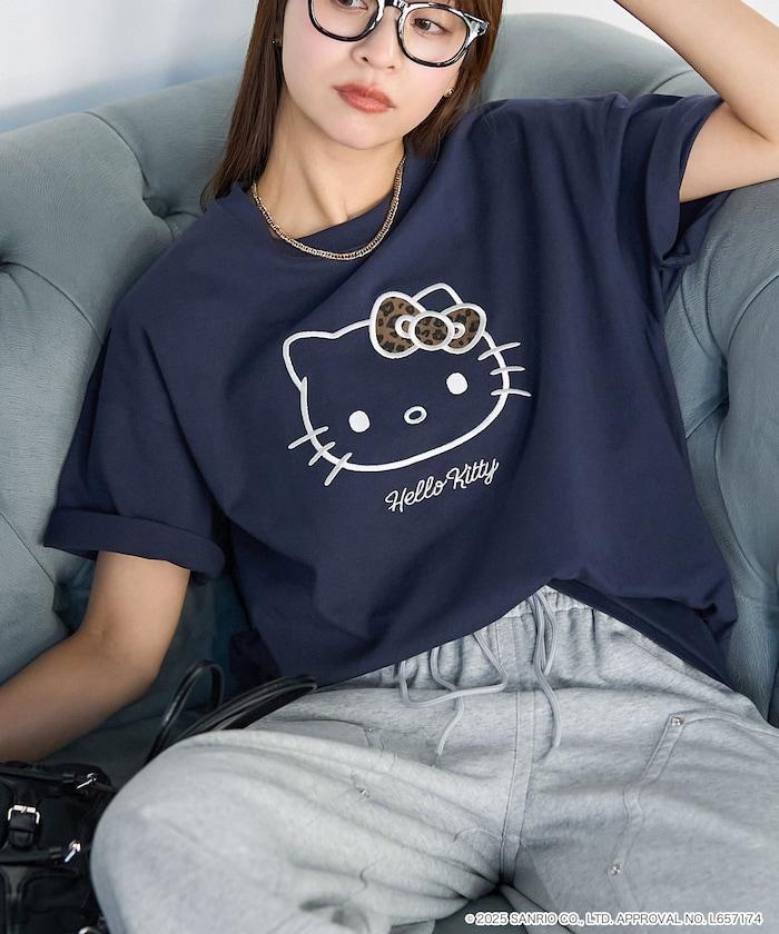 "HELLO KITTY/《Hello Kitty》" 異素材蝴蝶結T恤 限定推出