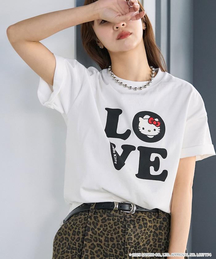"HELLO KITTY/《Hello Kitty》" LOVE Logo T恤