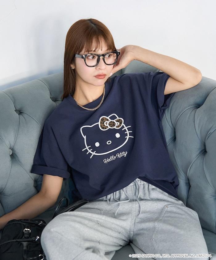 "HELLO KITTY/《Hello Kitty》" 異素材蝴蝶結T恤 限定推出