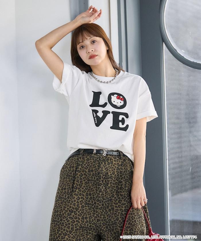 "HELLO KITTY/《Hello Kitty》" LOVE Logo T恤
