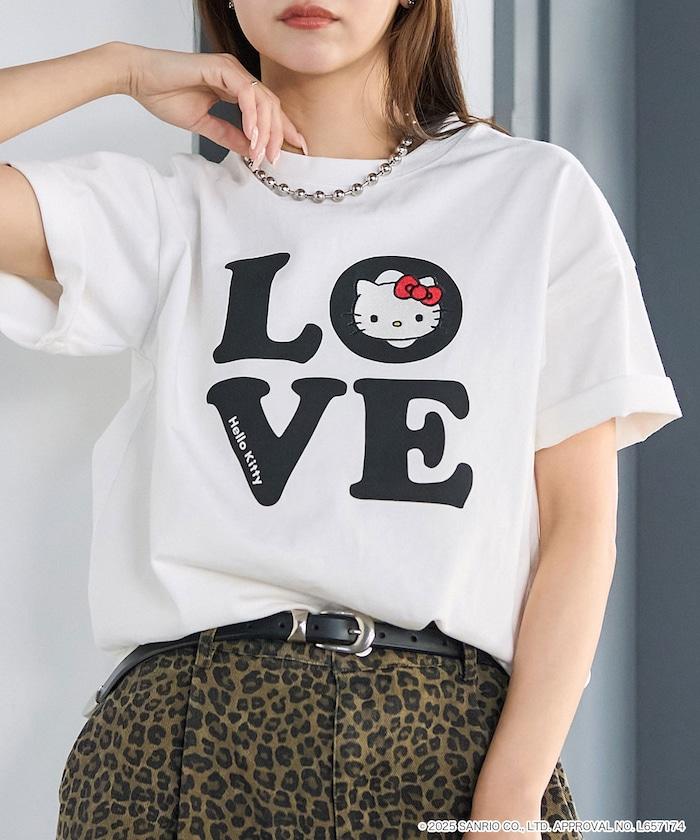 "HELLO KITTY/《Hello Kitty》" LOVE Logo T恤