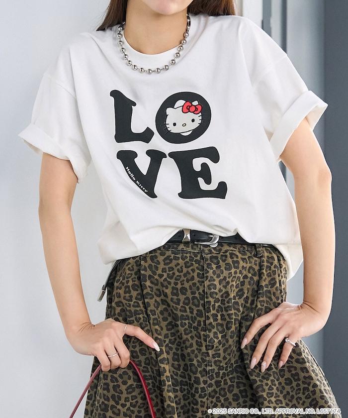 "HELLO KITTY/《Hello Kitty》" LOVE Logo T恤