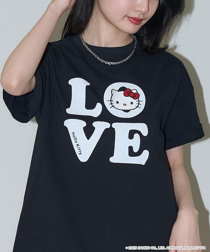 "HELLO KITTY/《Hello Kitty》" LOVE Logo T恤