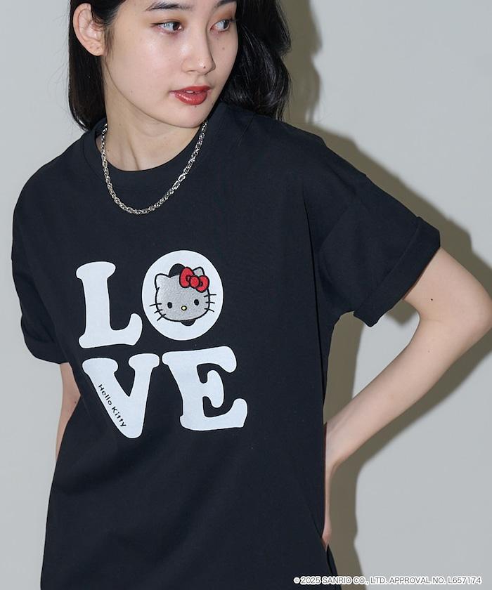 "HELLO KITTY/《Hello Kitty》" LOVE Logo T恤