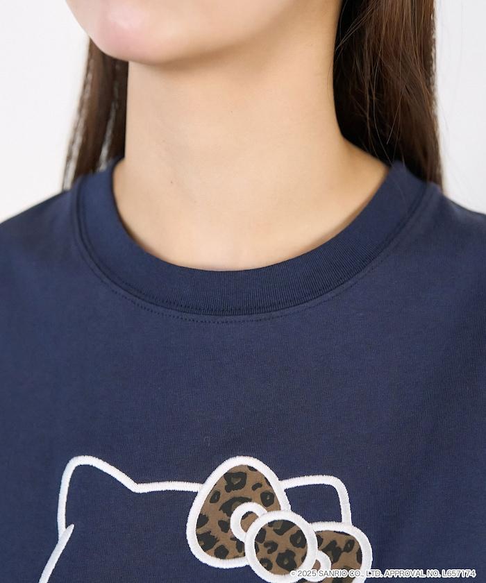 "HELLO KITTY/《Hello Kitty》" 異素材蝴蝶結T恤 限定推出