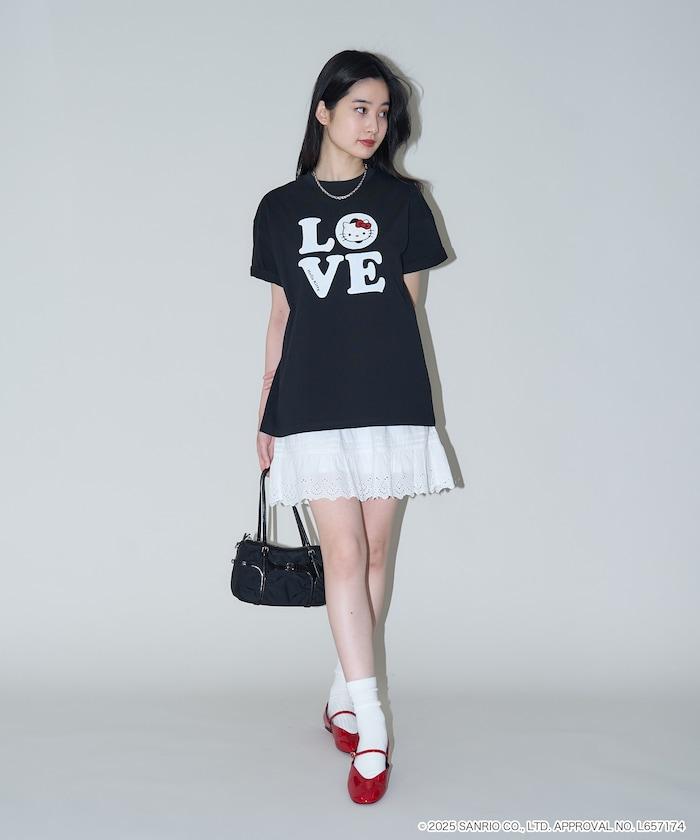 "HELLO KITTY/《Hello Kitty》" LOVE Logo T恤