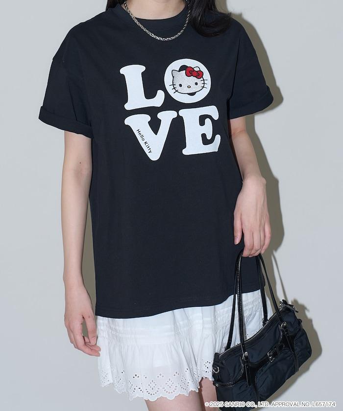 "HELLO KITTY/《Hello Kitty》" LOVE Logo T恤