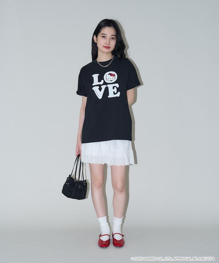 "HELLO KITTY/《Hello Kitty》" LOVE Logo T恤