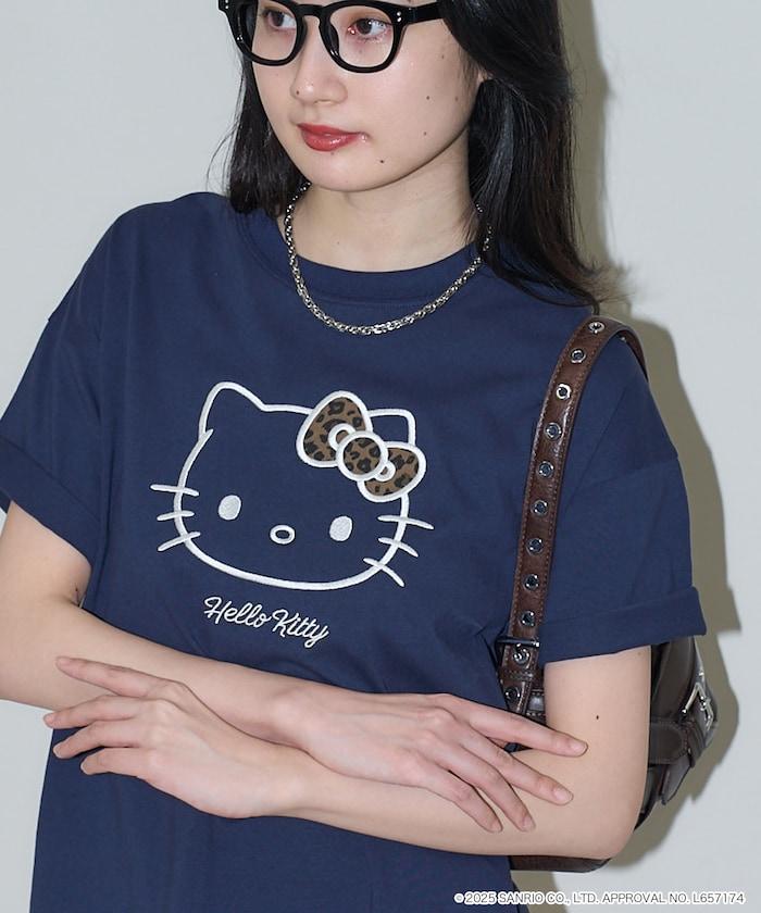 "HELLO KITTY/《Hello Kitty》" 異素材蝴蝶結T恤 限定推出