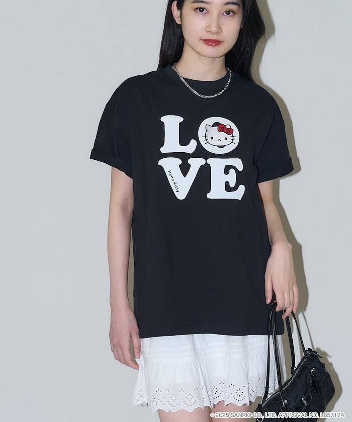 "HELLO KITTY/《Hello Kitty》" LOVE Logo T恤