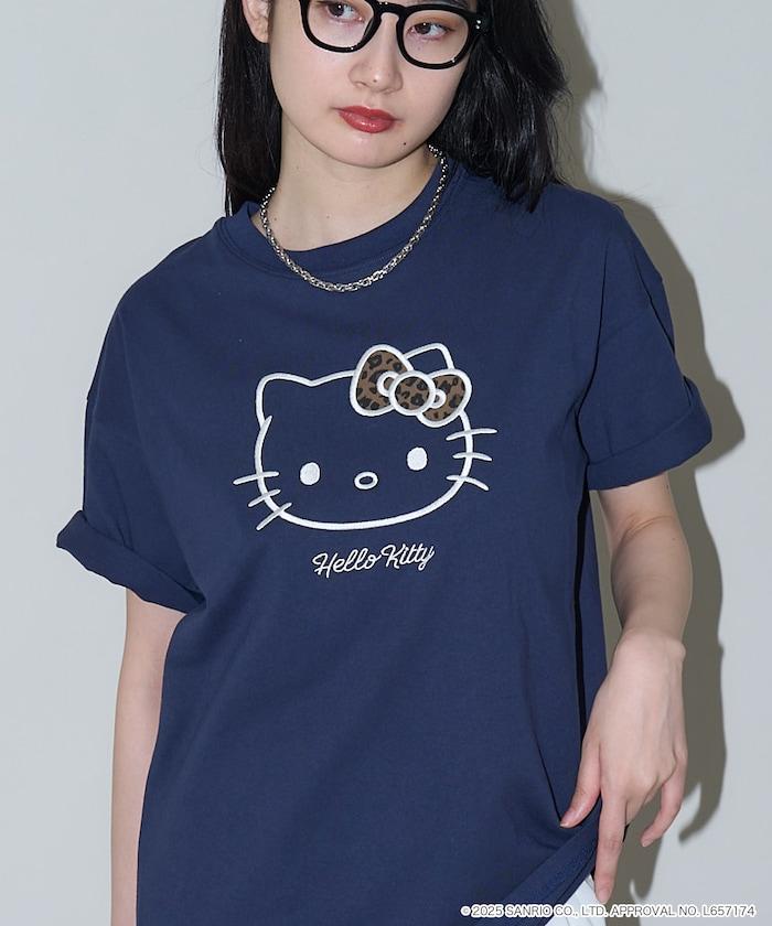 "HELLO KITTY/《Hello Kitty》" 異素材蝴蝶結T恤 限定推出