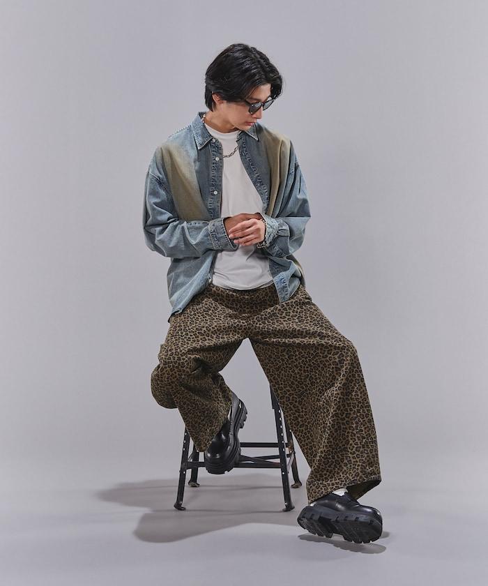打褶斜紋褲