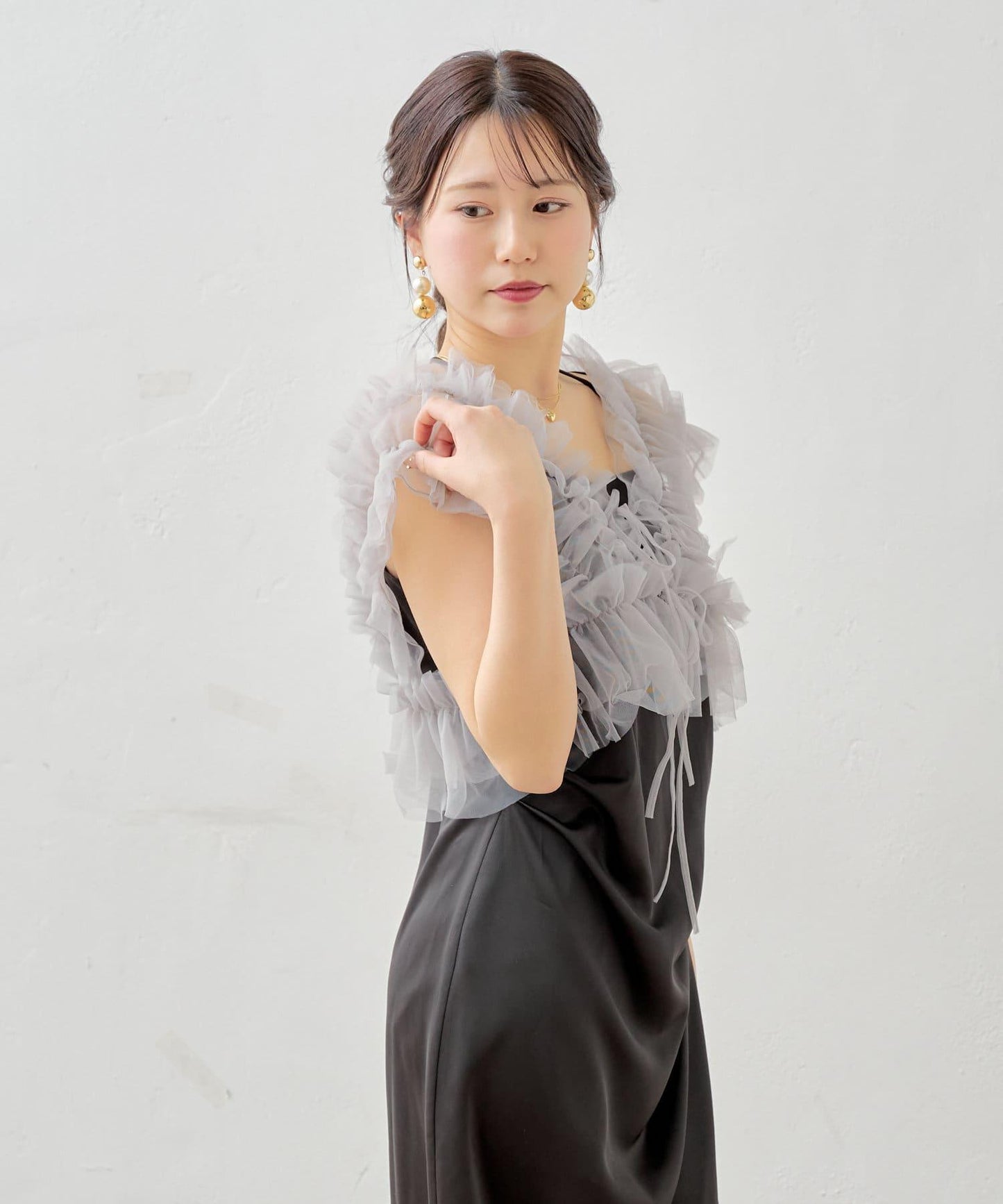 【SALON by Chico】蕾絲背心+吊帶連衣裙套裝
