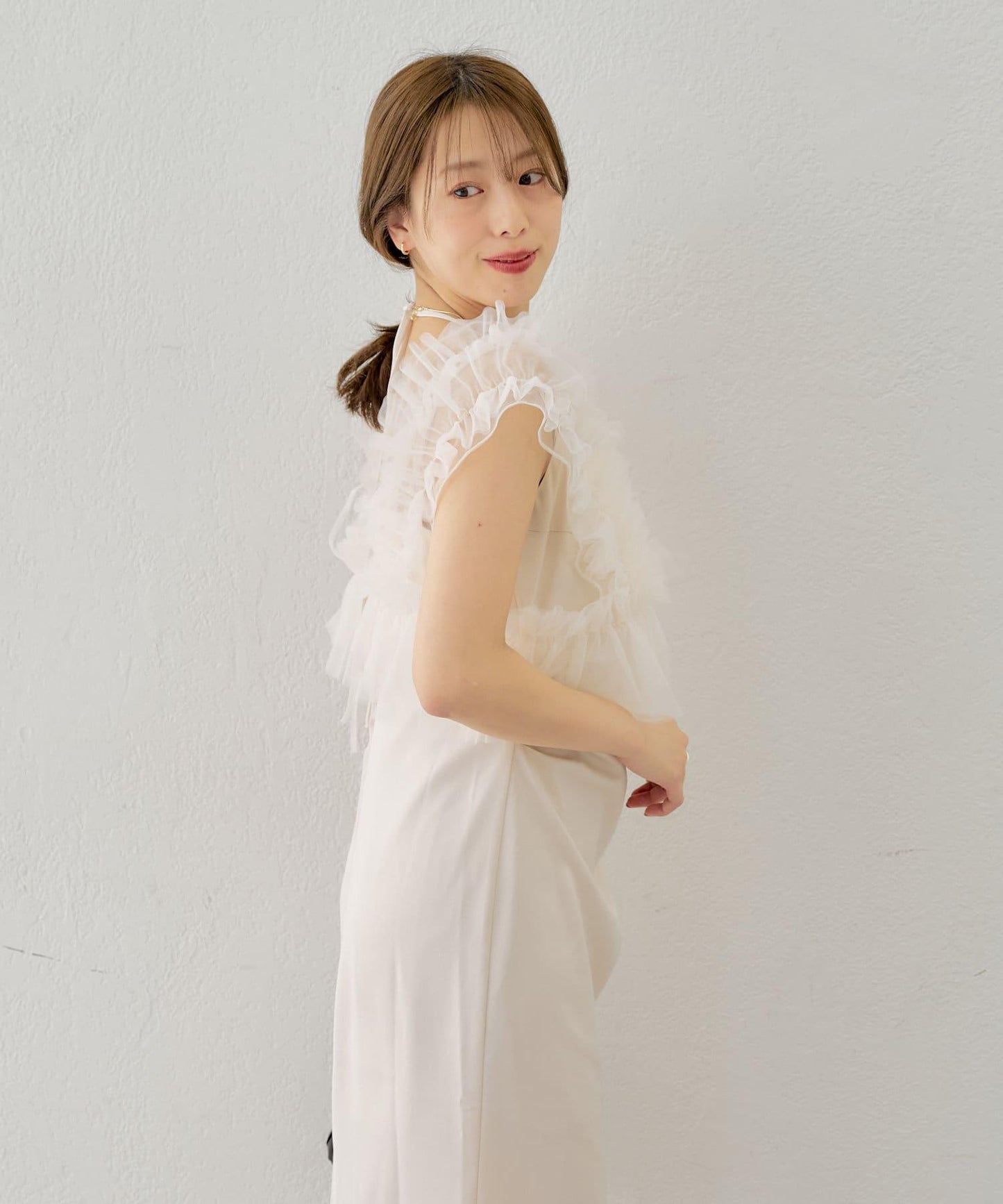【SALON by Chico】蕾絲背心+吊帶連衣裙套裝