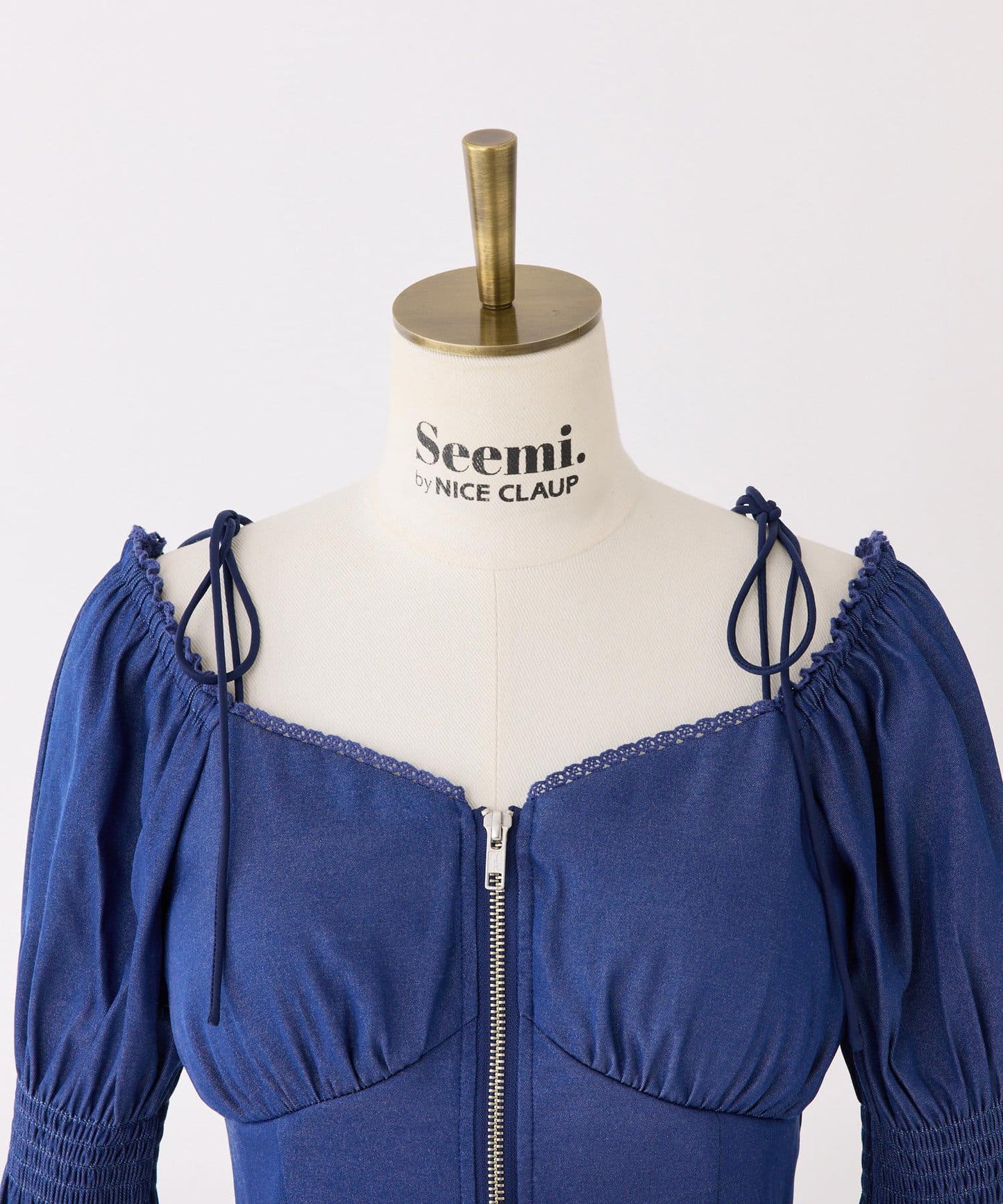 【Seemi.】綁帶荷葉邊上衣