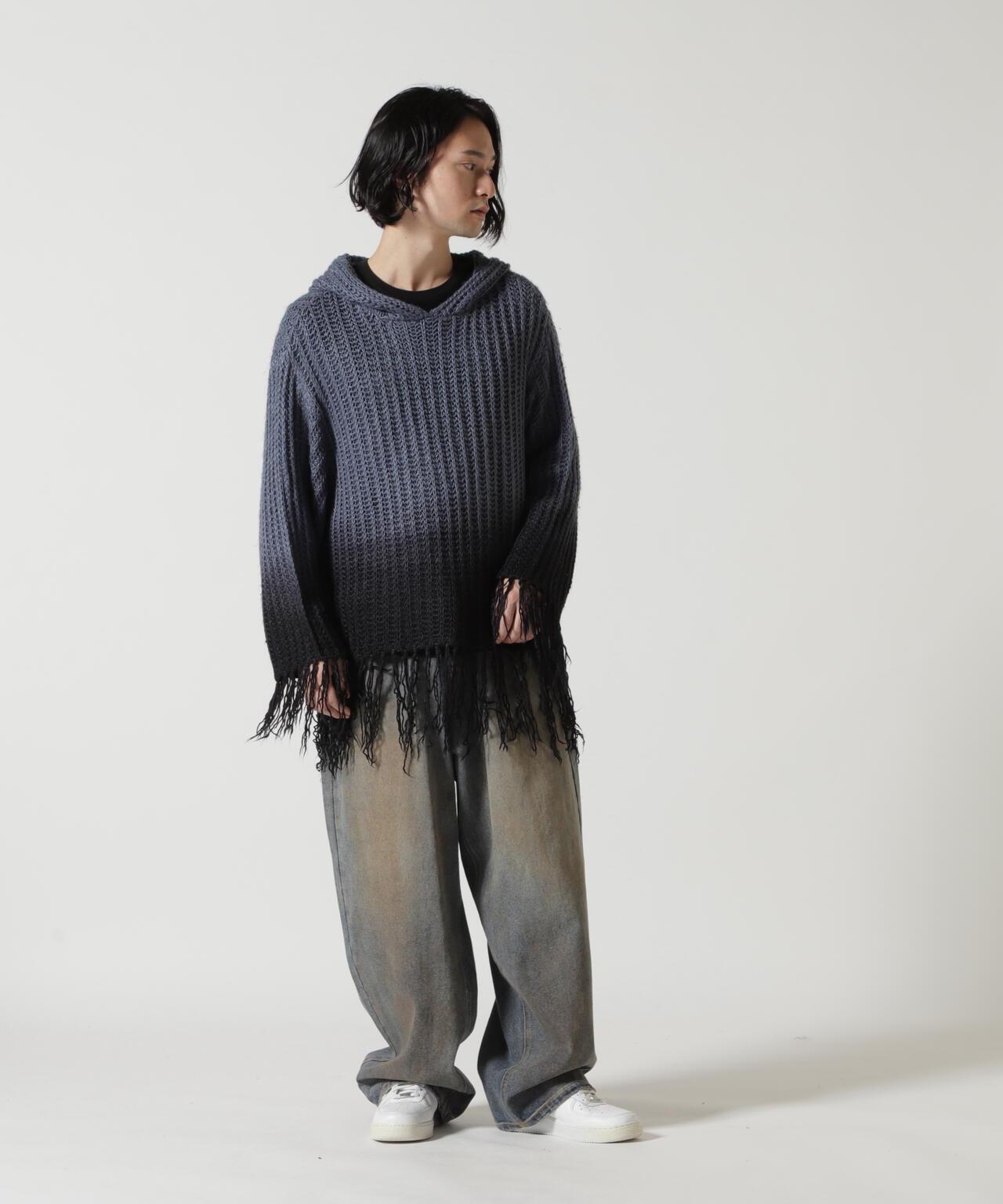 感謝款漸變針織帽衫
