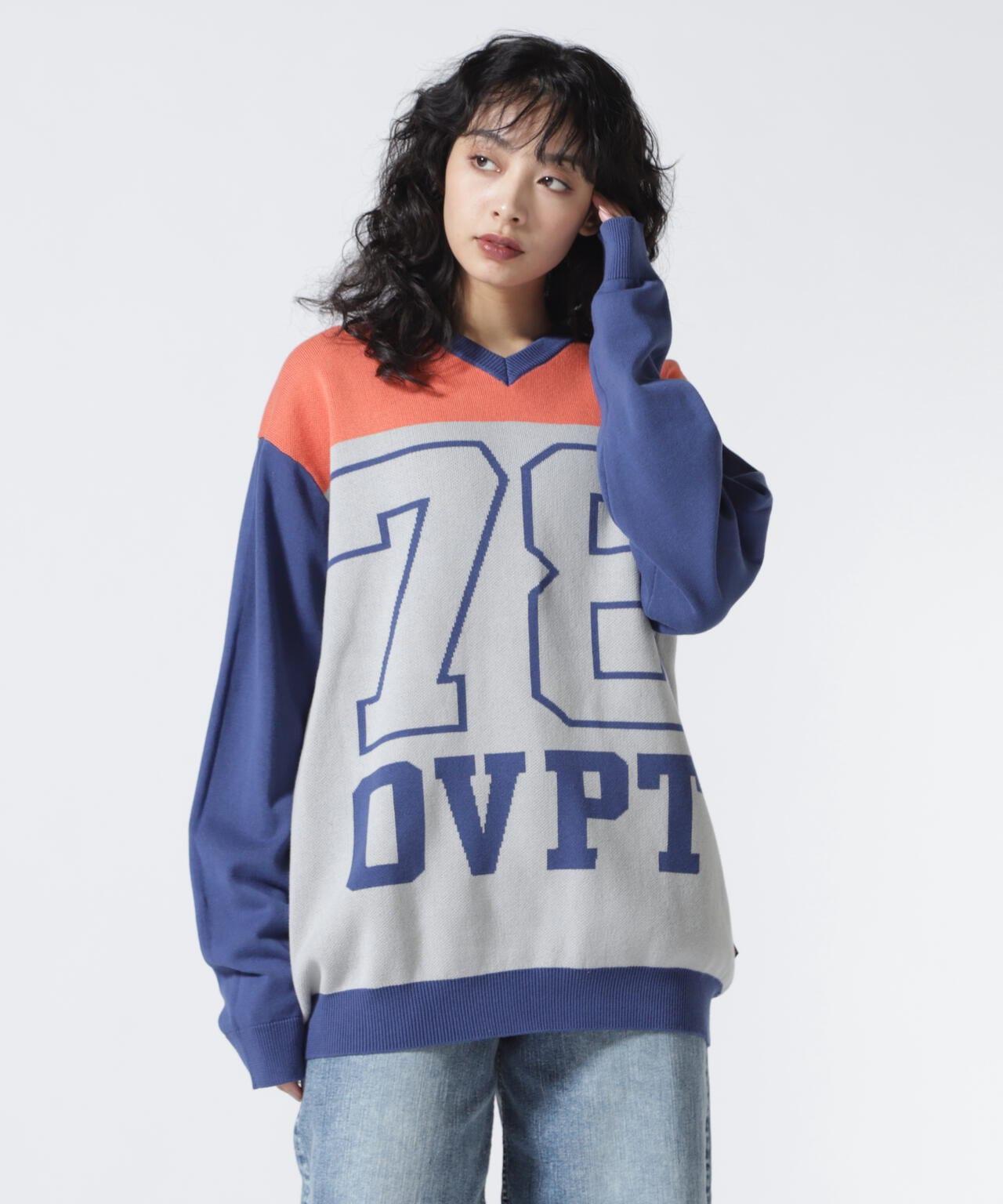 overprint/印花/78 V領棉針織衫