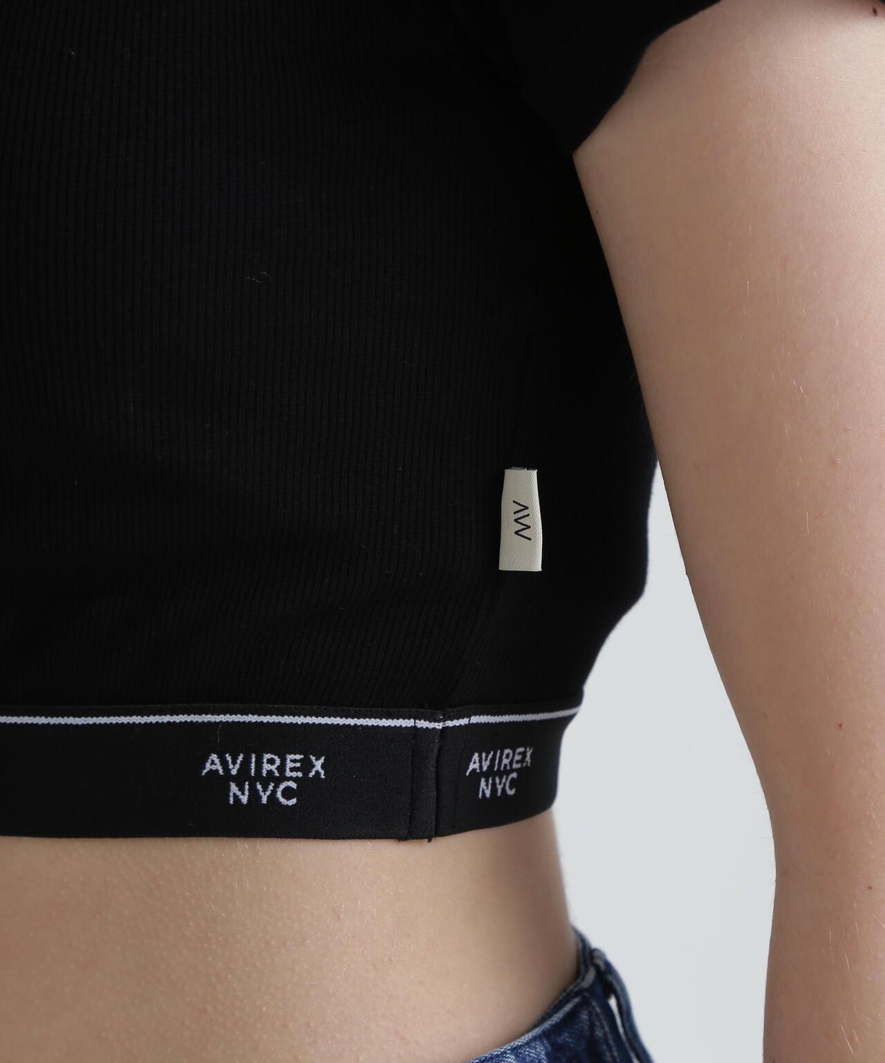 S/S LOGO RUBBER TAPE TOPS/標誌橡膠帶上衣
