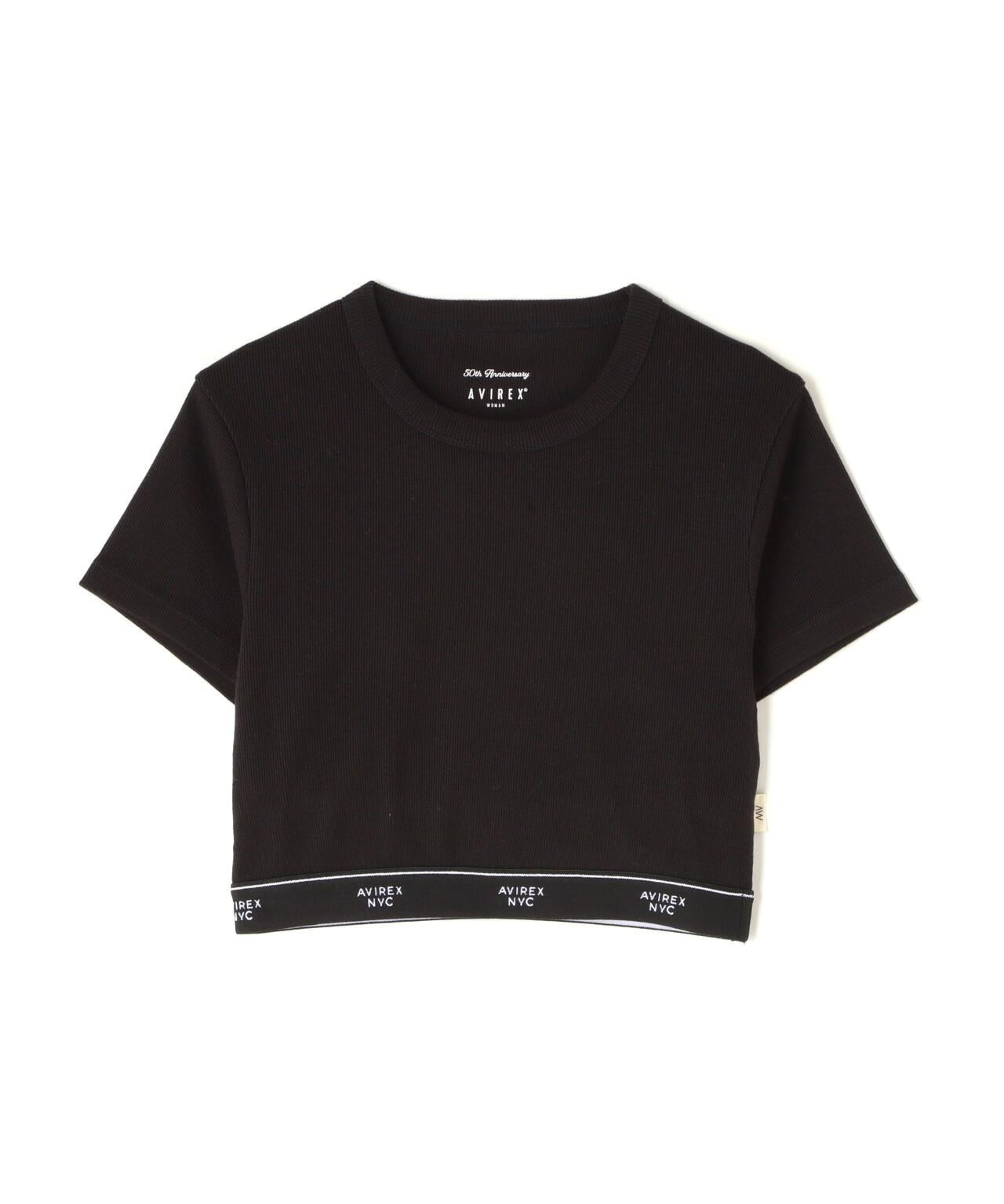 S/S LOGO RUBBER TAPE TOPS/標誌橡膠帶上衣
