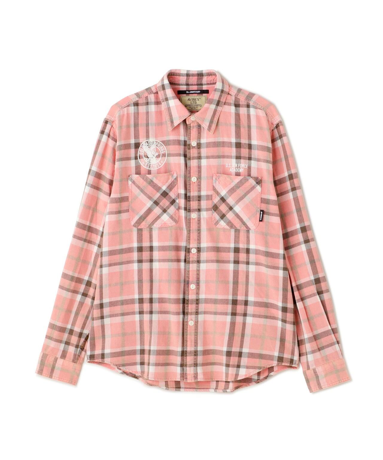 FADE CHECK SHIRT "USAFA" / 褪色格子襯衫 / AVIREX / 阿維雷克斯