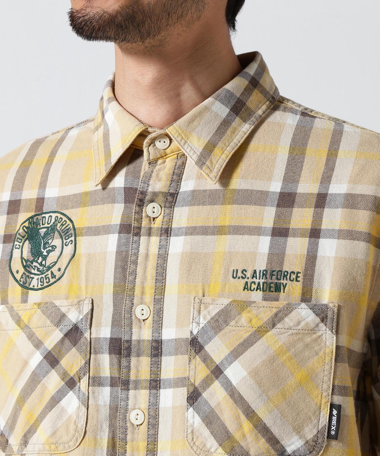 FADE CHECK SHIRT "USAFA" / 褪色格子襯衫 / AVIREX / 阿維雷克斯