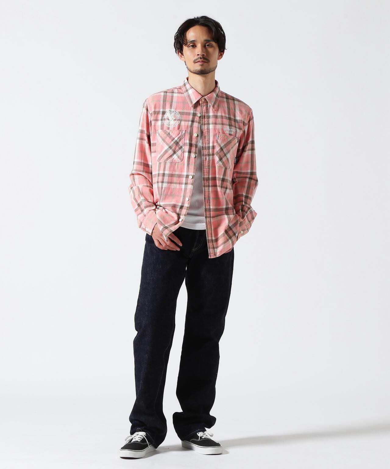 FADE CHECK SHIRT "USAFA" / 褪色格子襯衫 / AVIREX / 阿維雷克斯