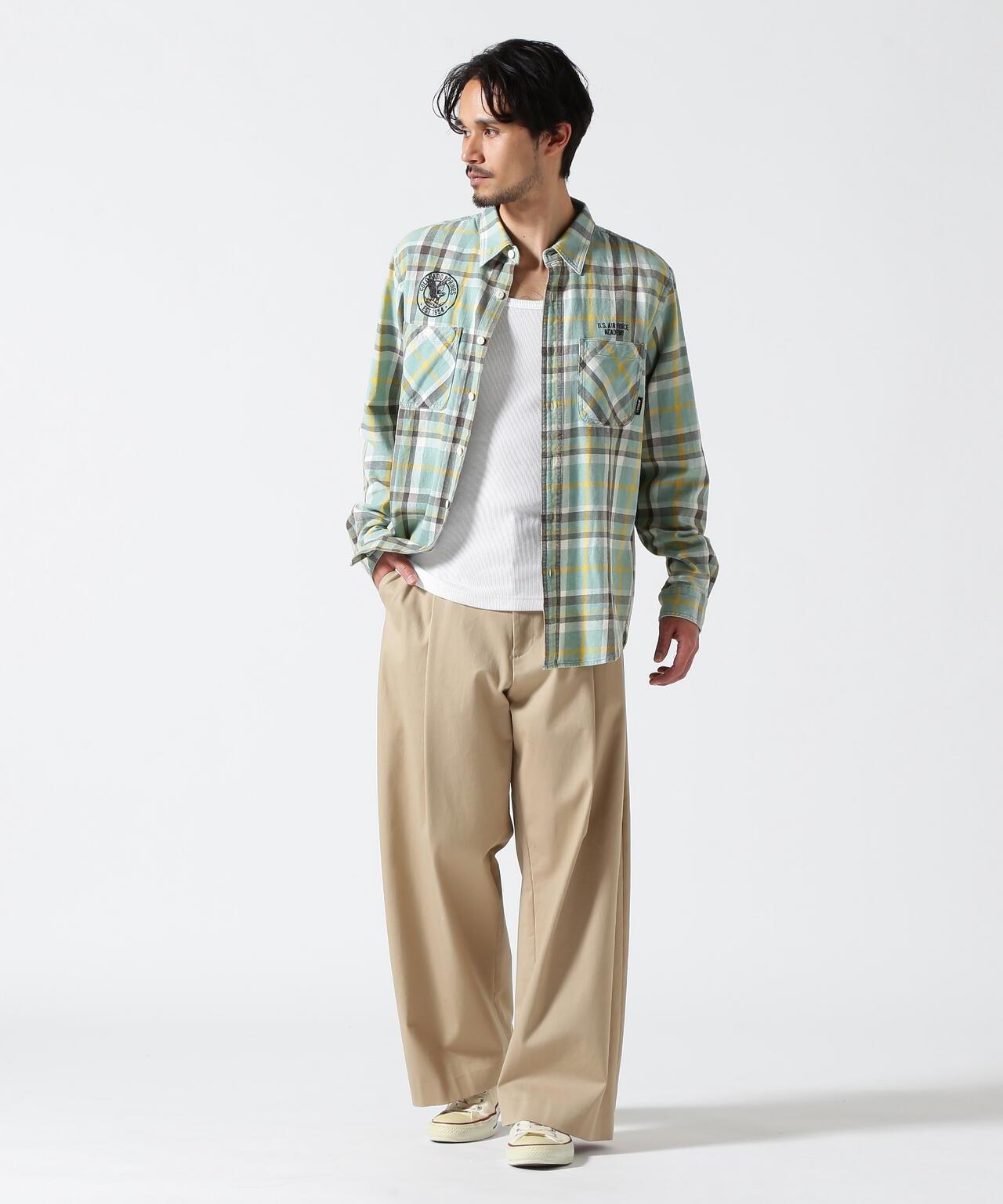 FADE CHECK SHIRT "USAFA" / 褪色格子襯衫 / AVIREX / 阿維雷克斯