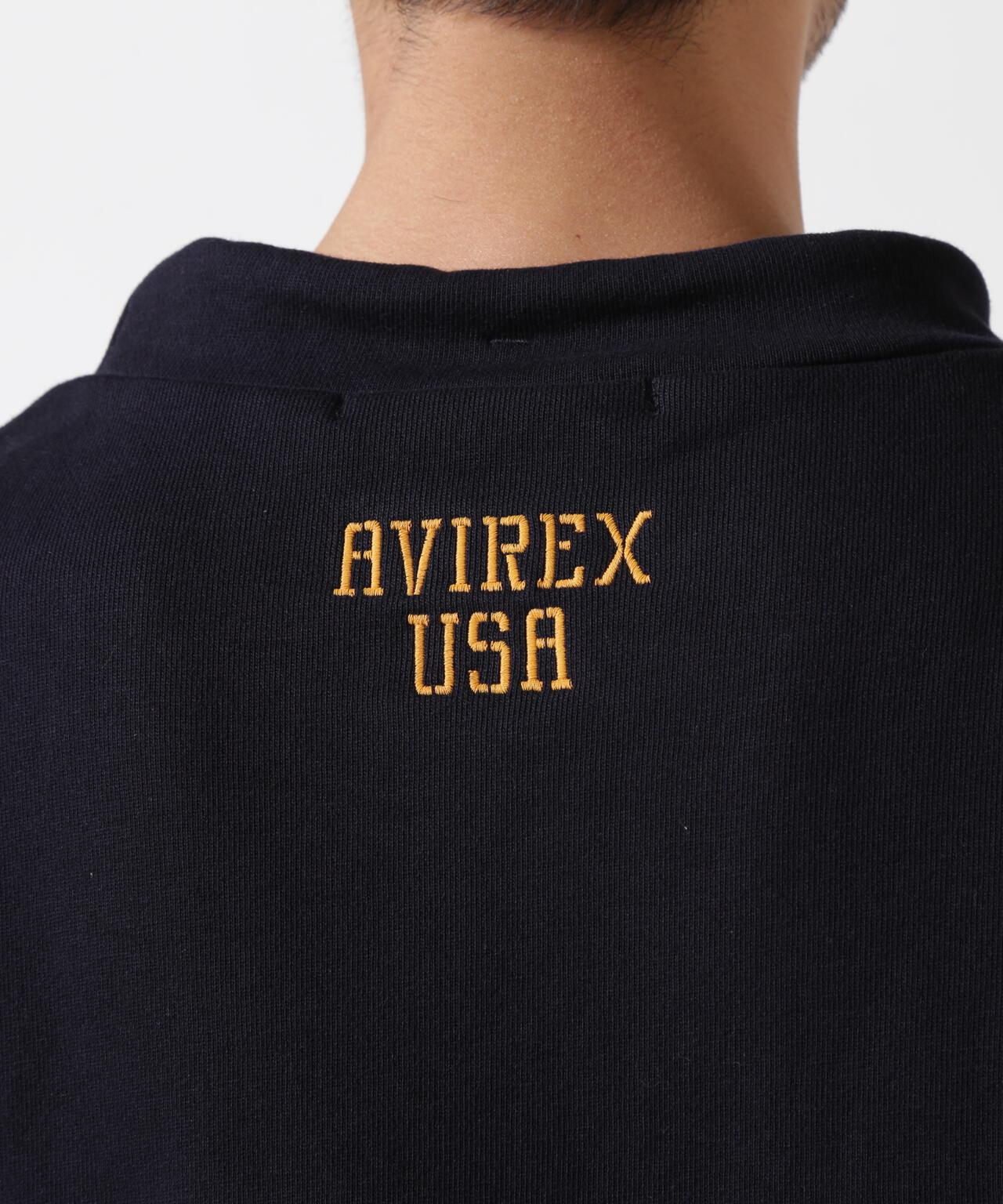 《直營店限定》美國海軍高領衛衣 / 模擬領衛衣 / AVIREX / 阿維雷克斯