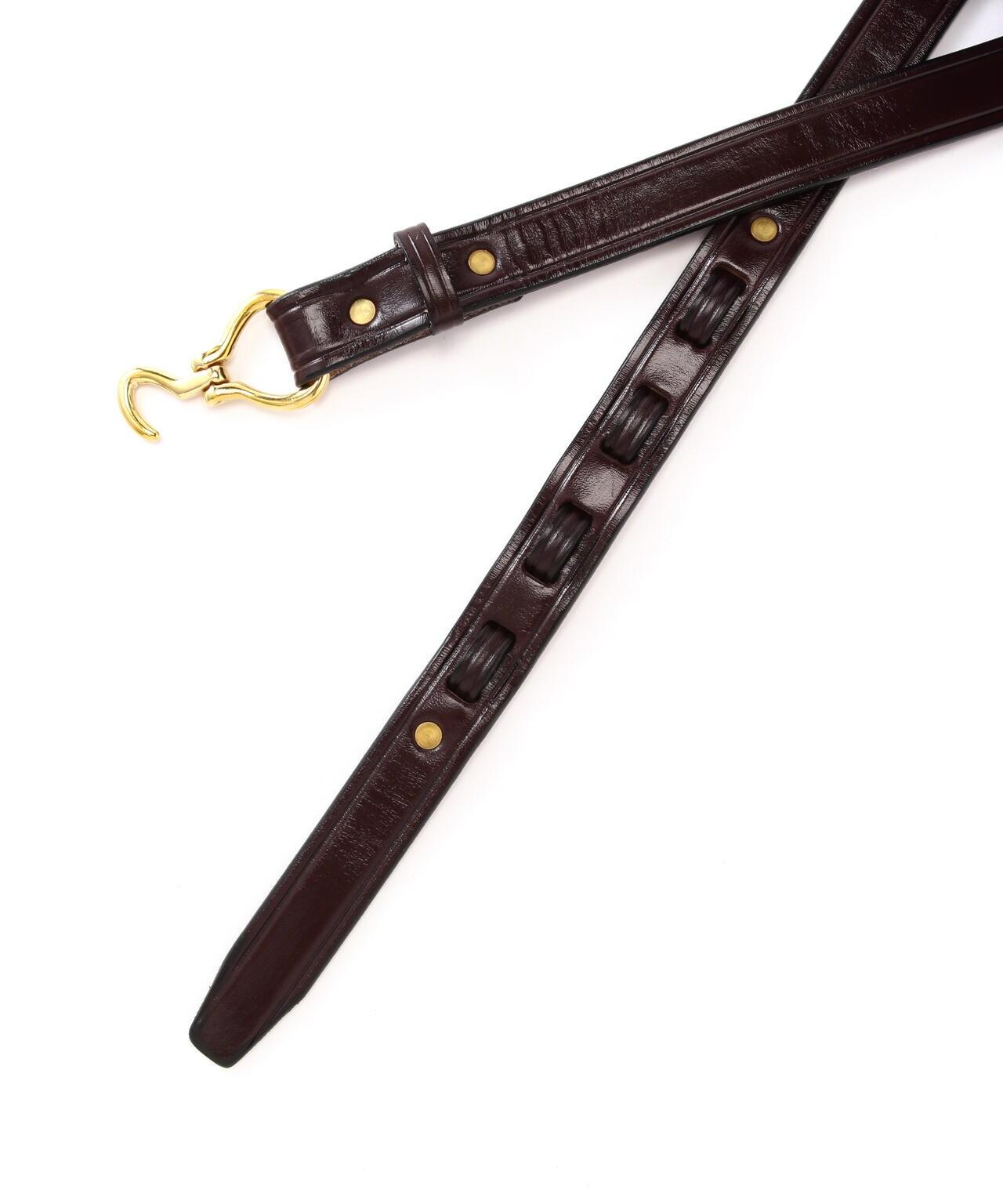TORY LEATHER黃銅迷你馬蹄鑷腰帶