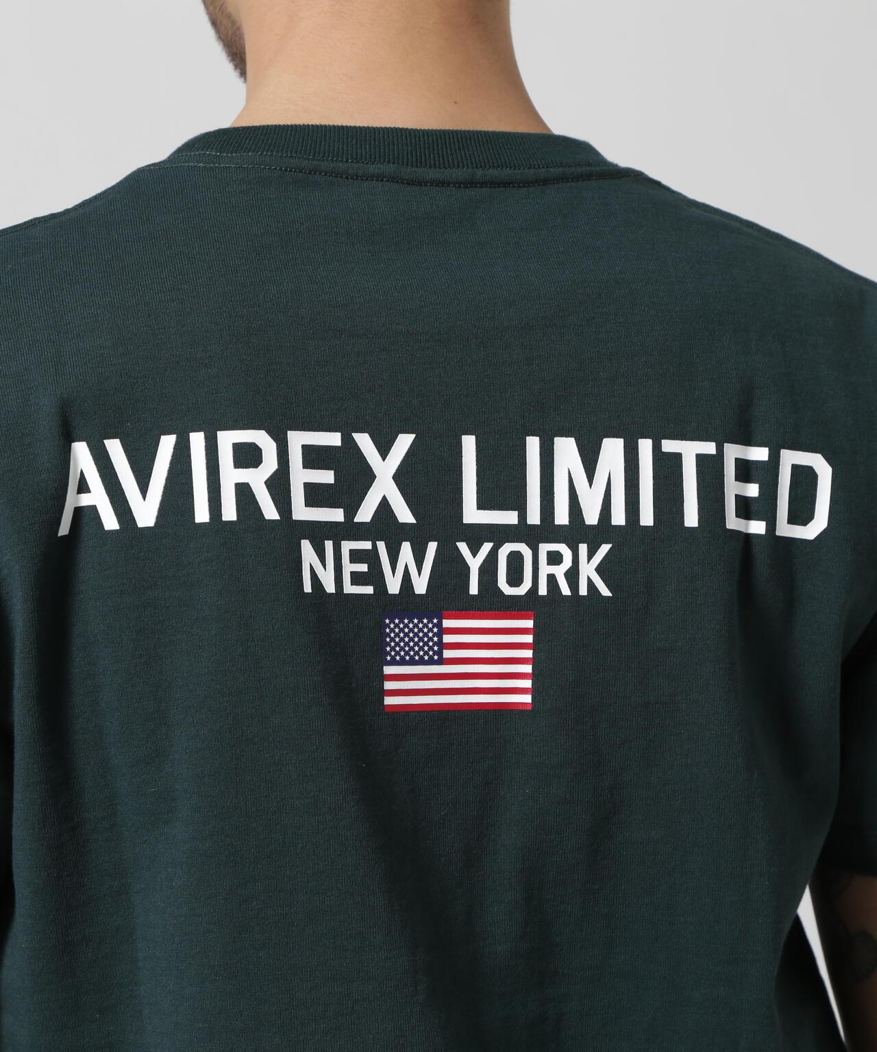 《&DEPOT限定》短袖圓領T恤 'AVIREX LIMITED NY'