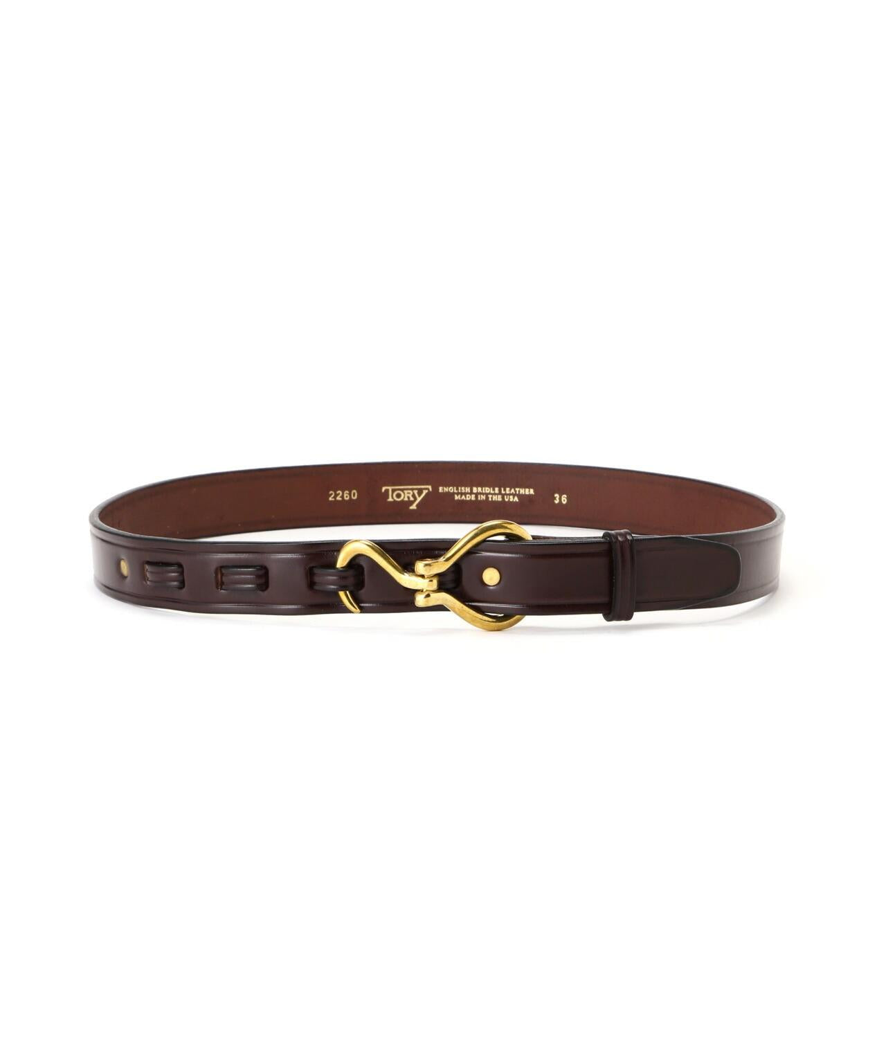 TORY LEATHER 鎳質蹄鏟腰帶