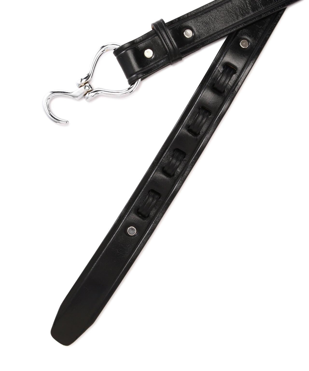 TORY LEATHER 鎳質蹄鏟腰帶