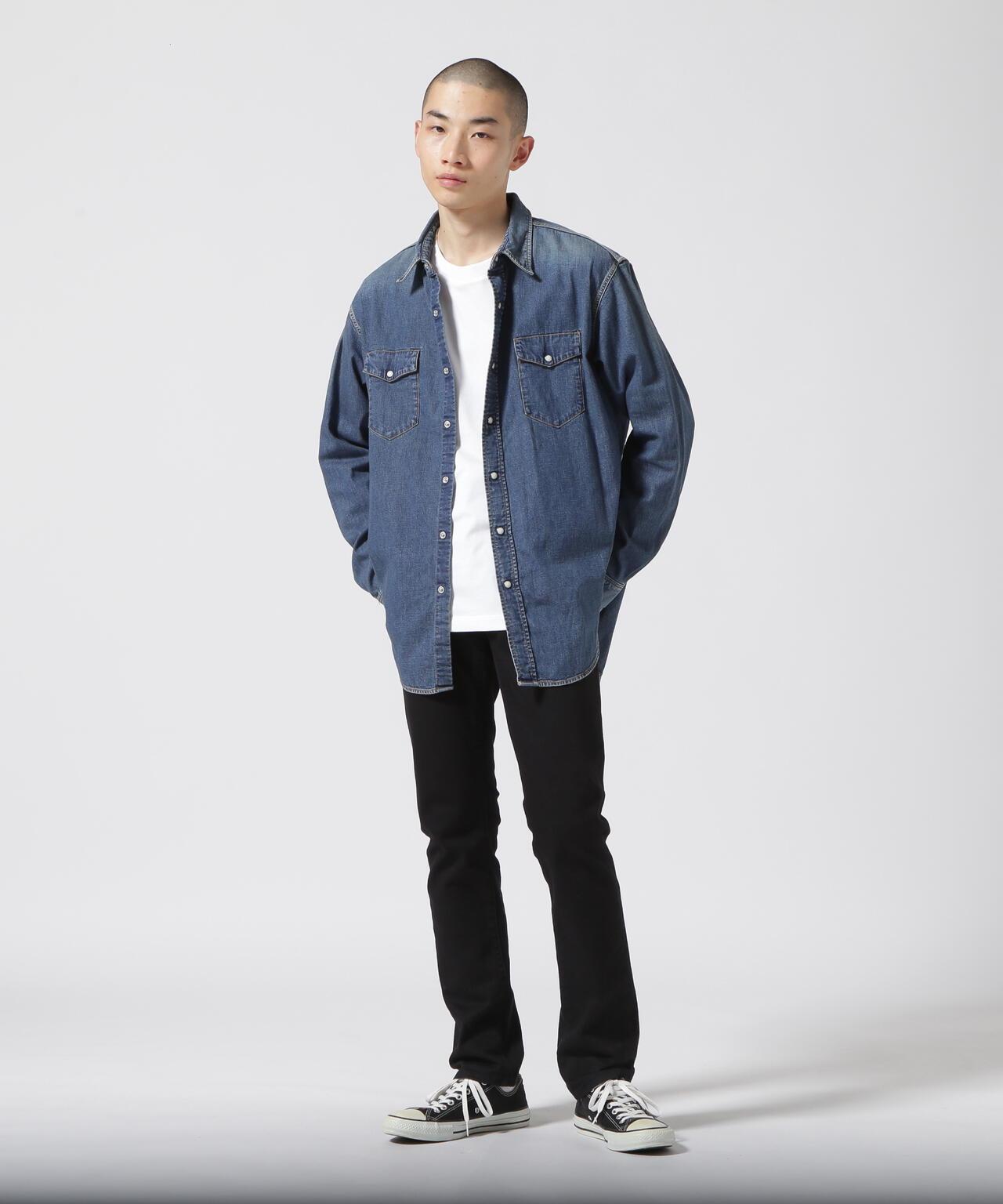 MINEDENIM(礦物牛仔)牛仔寬鬆西裝襯衫