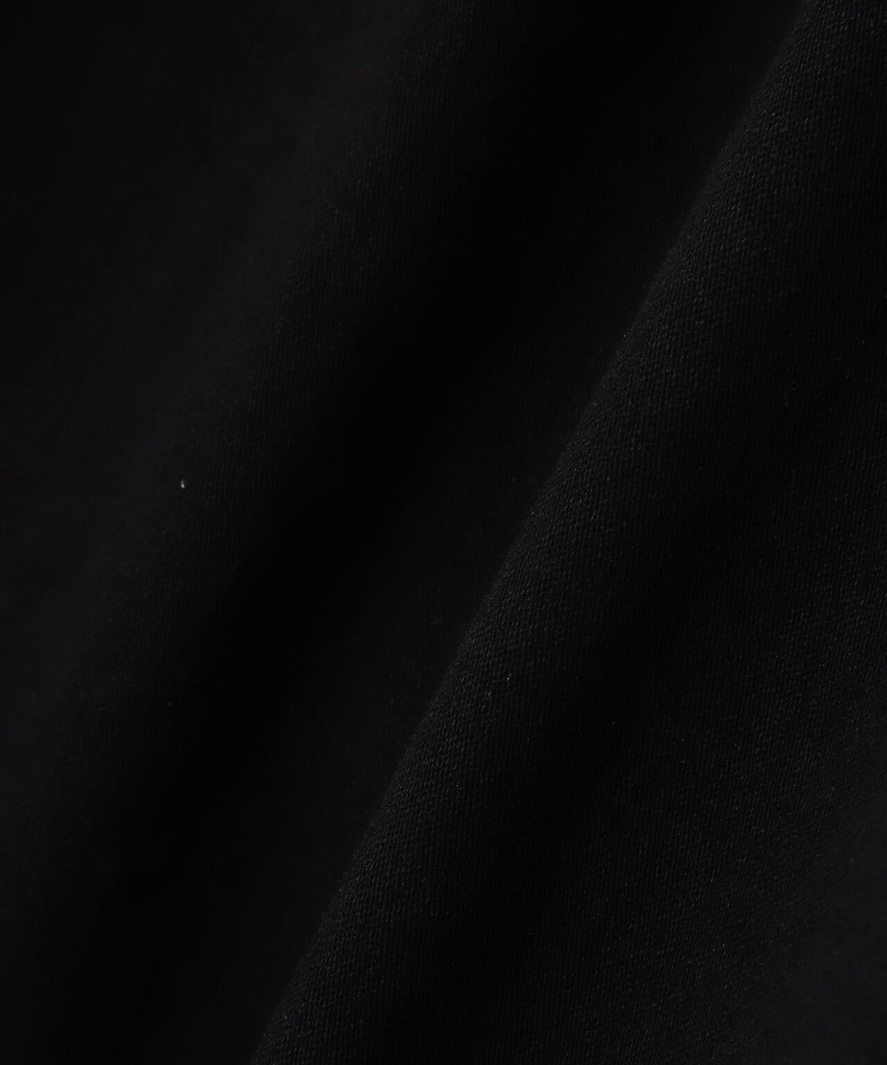DankeSchon/感謝您/高級超彈力黑色寬拉鍊口袋褲