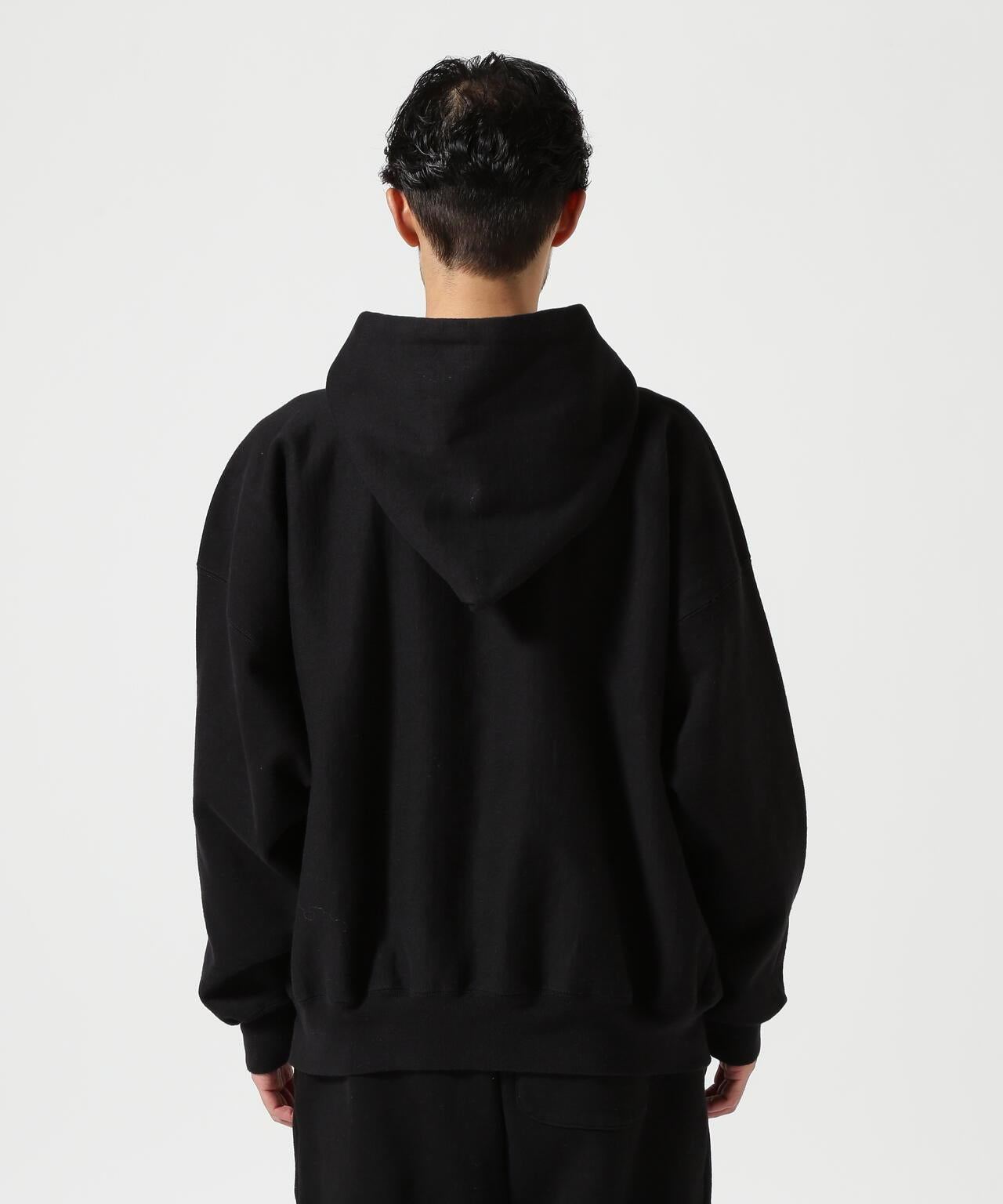 READYMADE/紅色標誌連帽衛衣/黑色