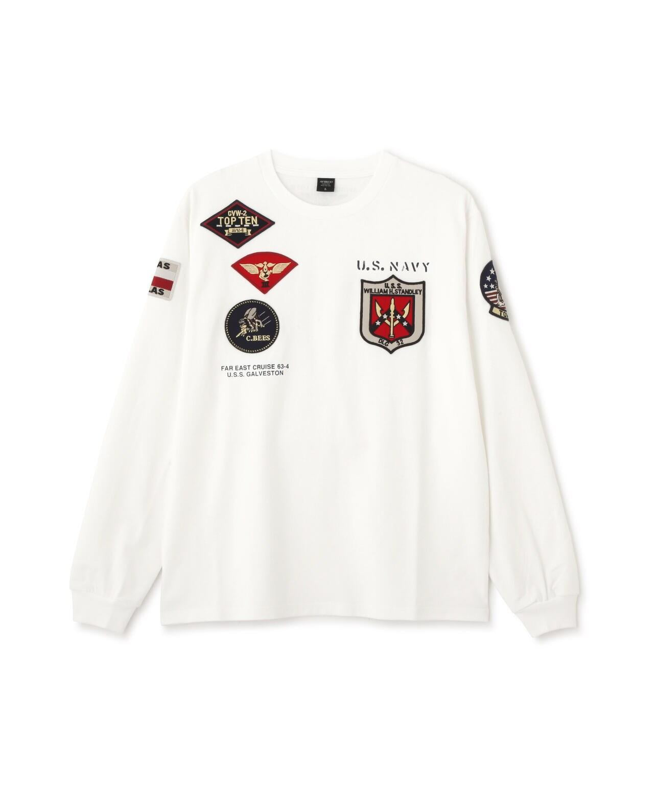 《&DEPOT限定》TOP GUN PATCHED 長袖 T恤 / Top Gun 貼片 長袖 T恤 / AVIREX