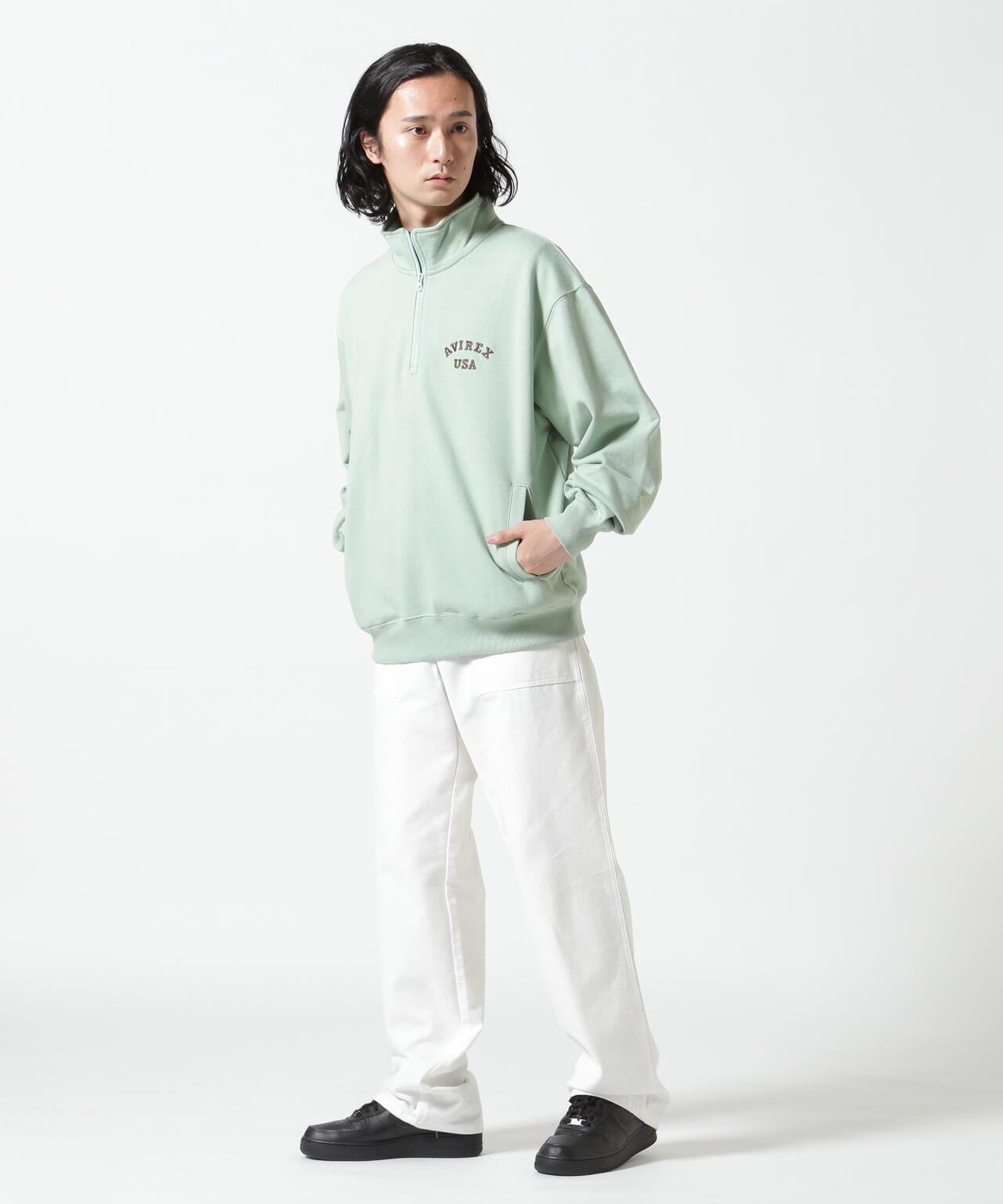 《&DEPOT限定》ASTAR HALFZIP SWEAT / A星 半拉鍊衛衣 / AVIREX / 阿維雷克斯