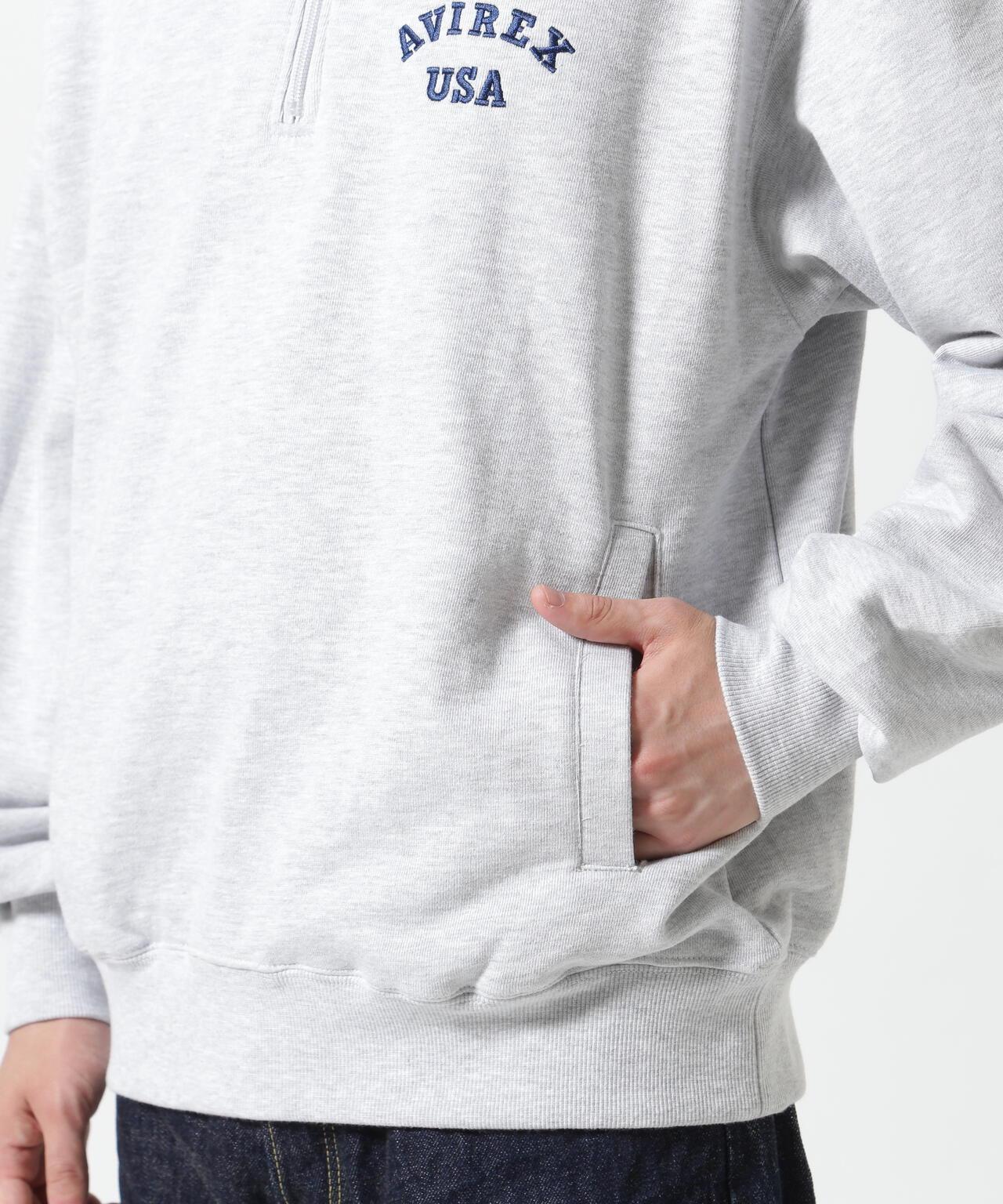 《&DEPOT限定》ASTAR HALFZIP SWEAT / A星 半拉鍊衛衣 / AVIREX / 阿維雷克斯
