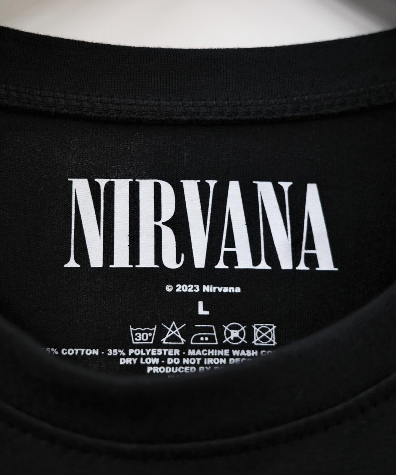 NIRVANA/涅槃 漸變笑臉 長袖T恤 襯衫