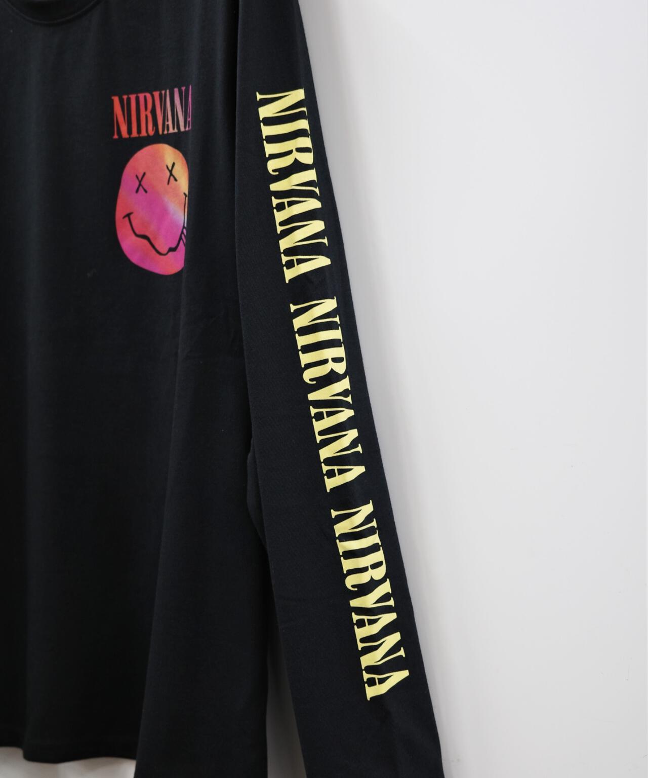 NIRVANA/涅槃 漸變笑臉 長袖T恤 襯衫