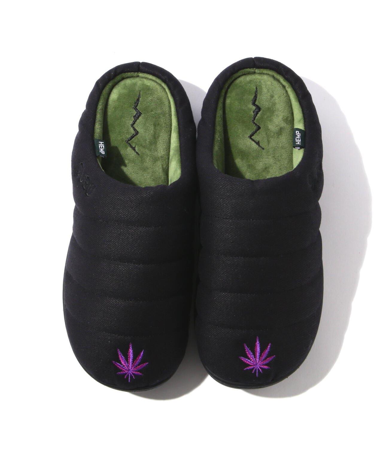 SUBU x MANASTASH/大麻斜紋繡花涼鞋