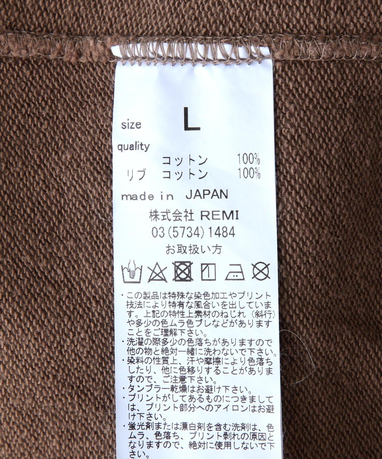 REMI RELIEF 聯名輕薄加工內毛大尺碼圓領衛衣