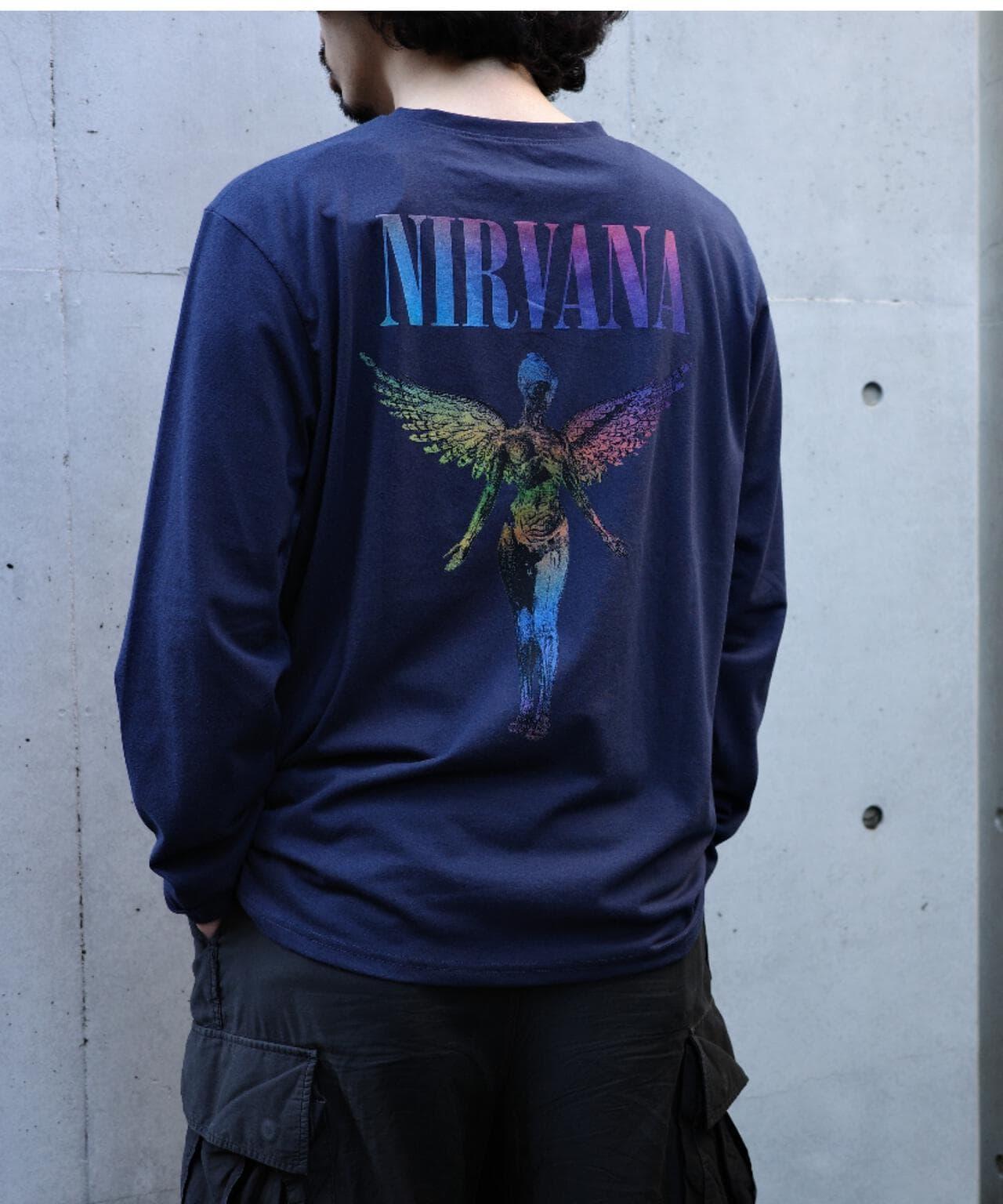NIRVANA 天使漸變長袖T恤 襯衫