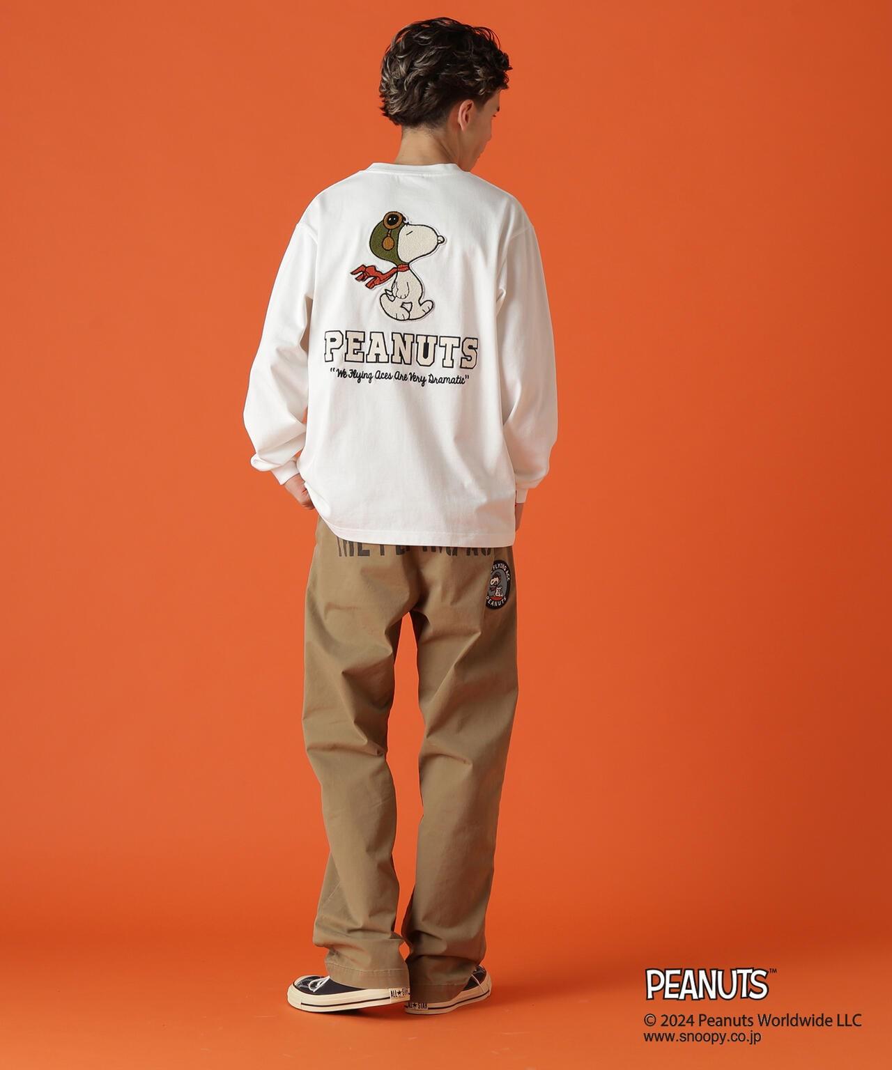 《AVIREX × 《PEANUTS》長袖T恤 "飛行王牌"