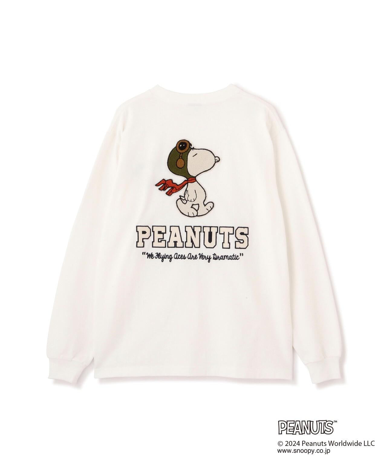 《AVIREX × 《PEANUTS》長袖T恤 "飛行王牌"