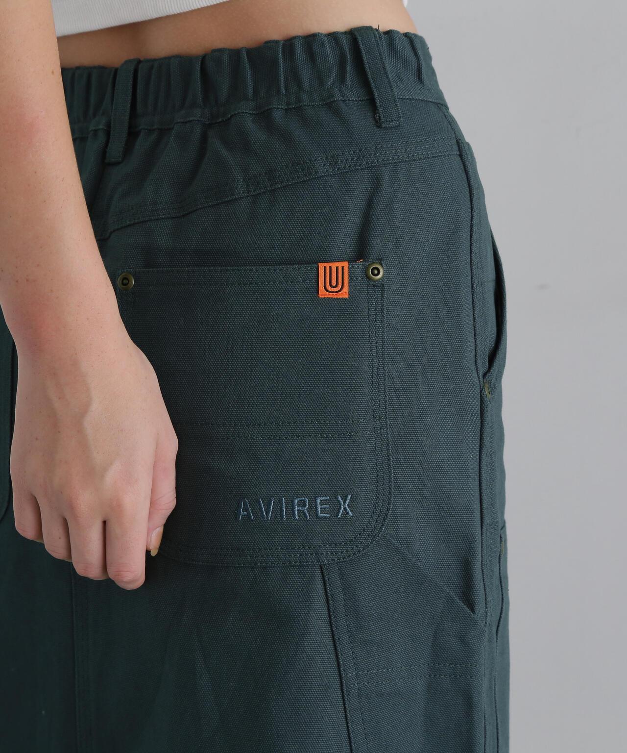 《AVIREX × UNIVERSAL OVERALL》雙膝工裝裙 / 雙膝工裝