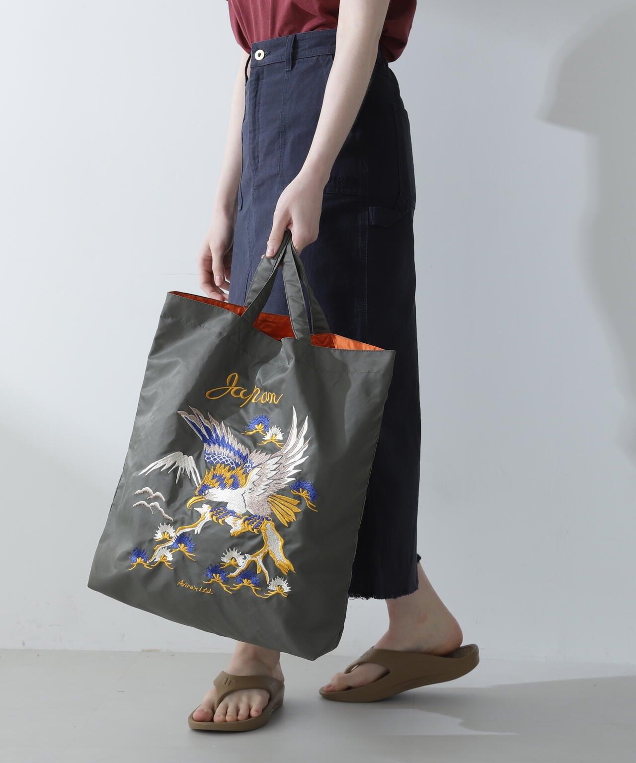 《直營店限定》日式刺繡托特包