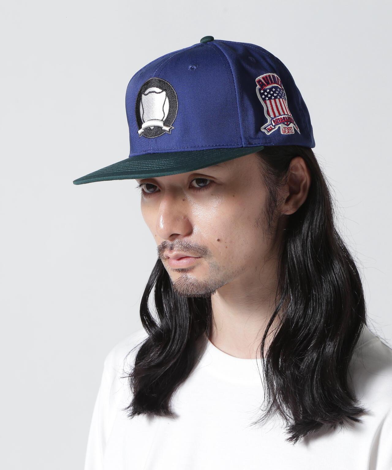 《AVIREX × EXPANSION》平頂遮陽帽 藍色 / 平頂遮陽帽 藍色